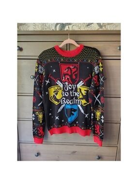 Game of Thrones Ugly Christmas Sweater JOY TO THE REALM SIZE MEDIUM